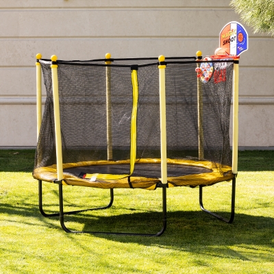 Голям батут с баскетболен кош Chipolino - Sporty, 140 сm