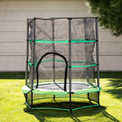 Детски батут Chipolino - Up & Down, 140 cm, Зелен