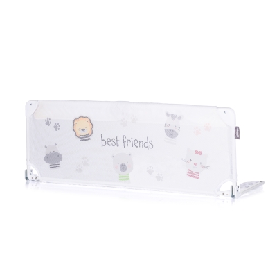 Преграда за легло Chipolino - Животинки, Бяла