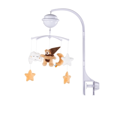 Музикална въртележка за легло с проектор Chipolino - Мечо