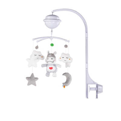 Музикална въртележка за легло с проектор Chipolino - Хипопотамче