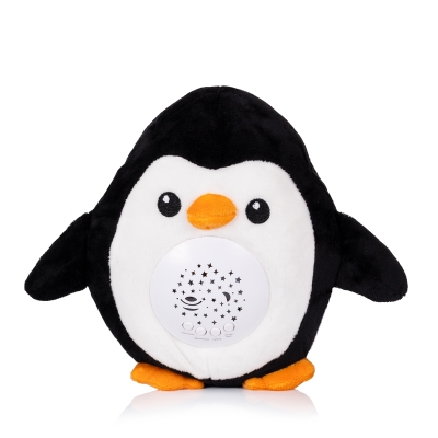 Музикална плюшена играчка с проектор Chipolino - Малък пингвин