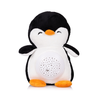 Плюшена играчка с проектор и музика Chipolino - Пингвинче