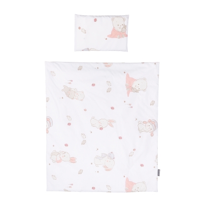 Спален комплект за мини кошара Chipolino - Мече & Зайче