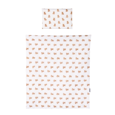 Спален комплект за мини кошара Chipolino - Мече, Бежов