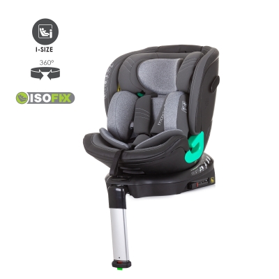 Столче за кола Chipolino - Maxsafe, Isofix, 360°, I-Size, 40-150 сm, Графит