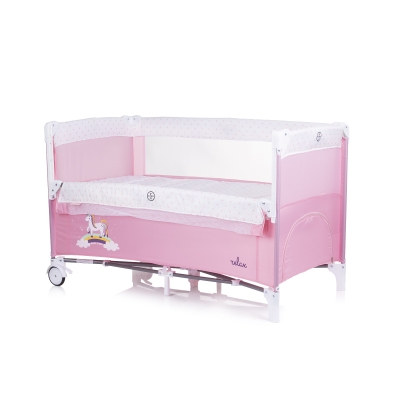 Бебешка кошара с падаща страна Chipolino - Релакс, Розова