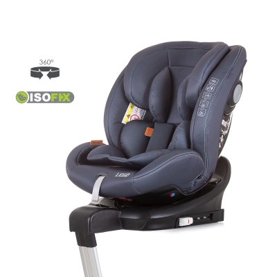 Стoлче за кола Chipolino - Лего, Isofix, 360°, 40-150 cm, Графит