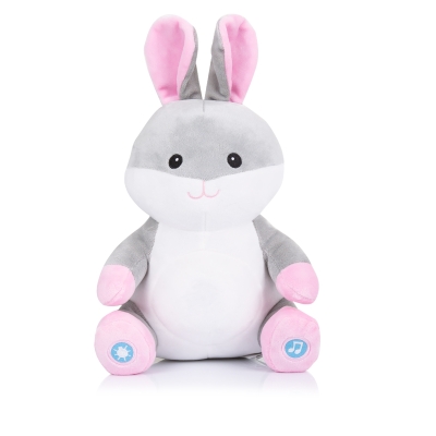 Музикална плюшена играчка с функция нощна лампа Chipolino - Бъни