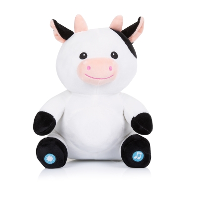 Музикална плюшена играчка с функция нощна лампа Chipolino - Кравичка