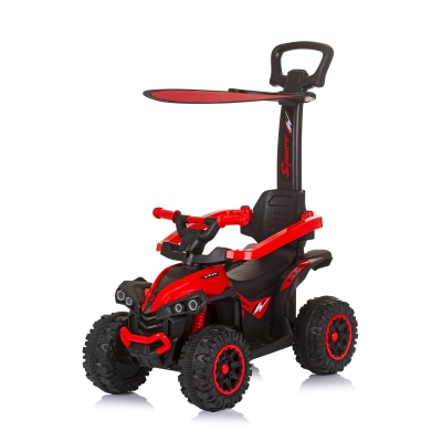 Детска кола за яздене с дръжка Chipolino - ATV, Червена