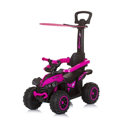 Детска кола за яздене с дръжка Chipolino - ATV, Розова