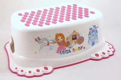 Стъпало за баня Tega Baby - Принцеса, Бяло