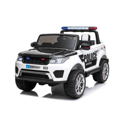 Двуместен акумулаторен джип Chipolino - Police, Бял