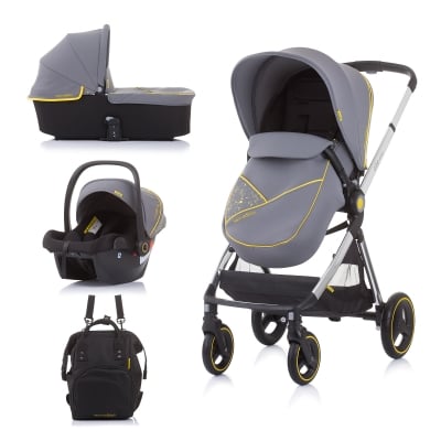 Детска количка Chipolino - Елит, 3 в 1, платина