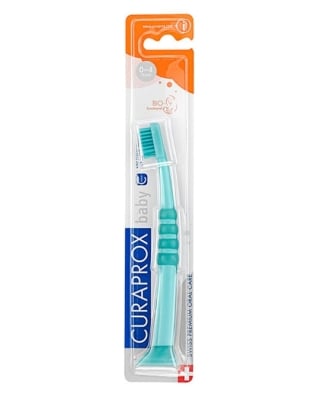 Четка за зъби Curaprox - Ultra Soft, зелена, 0-4 години
