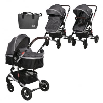 Детска количка Lorelli - Alba Premium, Steel Grey