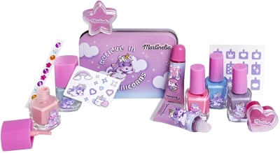 Детски козметичен комплект Martinelia - Little Unicorn, С метална кутийка