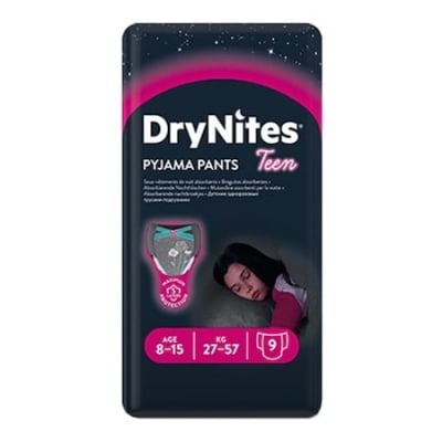 Нощни пелени гащи момиче 8-15 години Huggies - DryNites, 9 броя