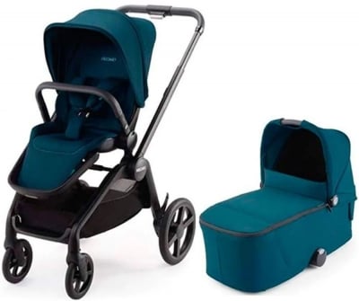 Комбинирана количка 2 в 1 Recaro - Duo Celona Select, Teal Green