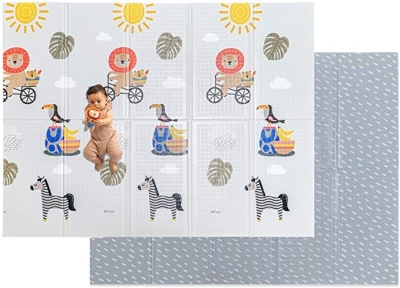 Двулицево килимче за игра Taf Toys - Савана, 150 х 200 сm