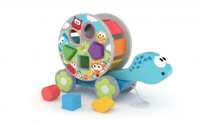 Дървена сортер за дърпане J′adore - Костенурка