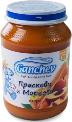 Плодово пюре Ganchev - Праскови и моркови, 190 g