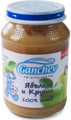 Плодово пюре Ganchev - Ябълки и круши, 190 g