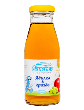 Сок Ganchev - Ябълки и грозде, 250 ml