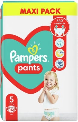 Бебешки пелени гащи Pampers - Active baby 5, 42 броя