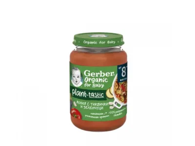 Пюре Nestle GERBER Organic Plant-tastic - Есенна яхния с ечемик, 190 g