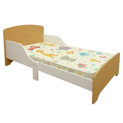 Детско дървено легло със защита и подматрачна рамка Ginger Home - 140 x 70 cm