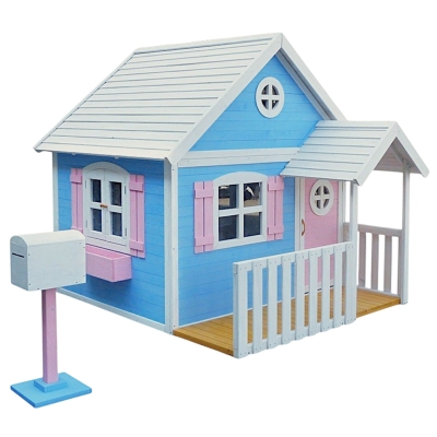 Голяма дървена детска къща с веранда Ginger Home - 194 x 229 x 210 сm