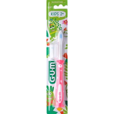 Детска четка за зъби Gum Kids - Розова с капаче, 2+ години