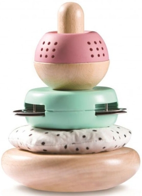 Бебешка играчка Hape - Кула за подреждане, 4 части