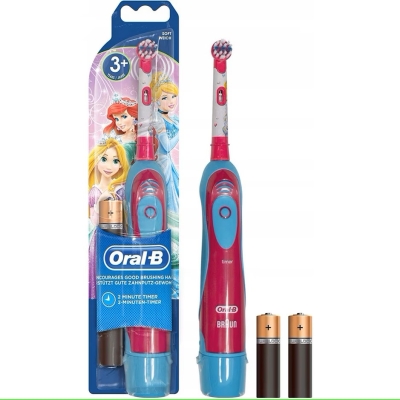 Електрическа четка за зъби с батерии Oral-B - Розова, 3 + години