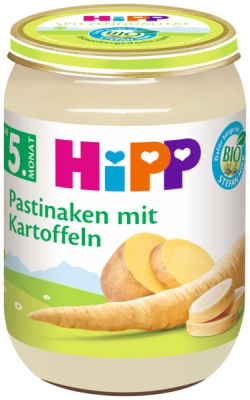 Био зеленчуково пюре Hipp - Пащърнак с картофи, 190 g