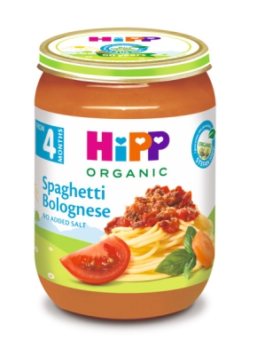 Био пюре Hipp - Спагети Болонезе, 190 g