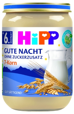 Био млечна каша Hipp Лека нощ - 7 зърна, 190 g