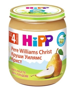 Био плодово пюре Hipp - Круши "Уилиамс Крист", 125 g