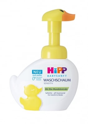 Измивна пяна за ръце и лице Hipp Babysanft - Пате, 250 ml