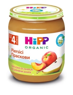 Био плодово пюре Hipp - Праскови, 125 g