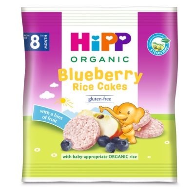 Био оризови бисквити Hipp - С боровинки, 30 g