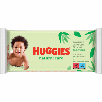 Мокри кърпи Huggies - Natural Care, 56 броя