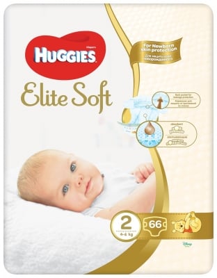 Бебешки пелени Huggies - Elit Soft 2, 66 броя