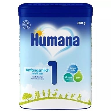 Мляко за кърмачета Humana 1, 800 g