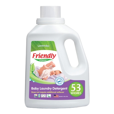 Препарат за пране на бебешки дрехи Friendly Organic - Лавандула, 1.57 l