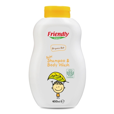Бебешки шампоан с органичен овес Friendly Organic - 400 ml