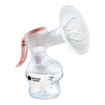 Ръчна помпа за изцеждане на кърма Tommee Tippee - Made For Me, с шише Closer to Nature 150 ml и биберон Slow, 0+