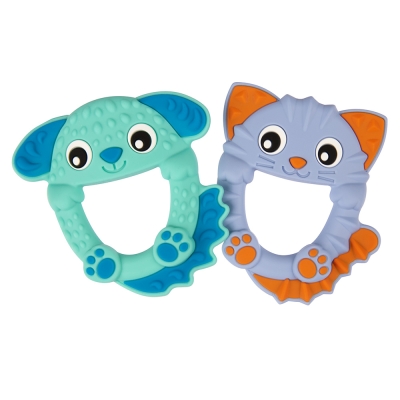 Силиконови гризалки животни за 2 етапа Playgro, 2 броя